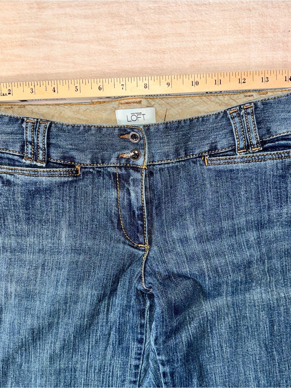 LOFT Blue Cropped Wide-Leg Jeans - Picture 7 of 16